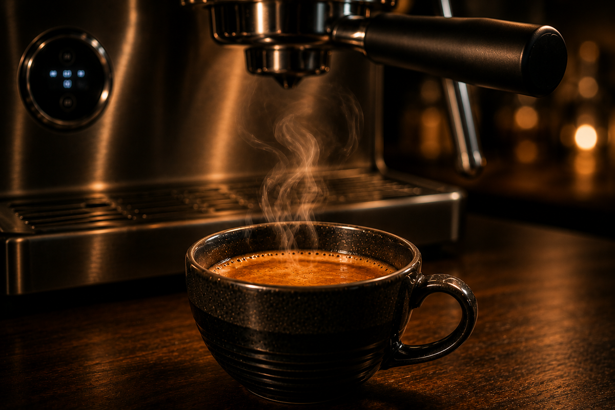 Espresso machine brewing temperature setting