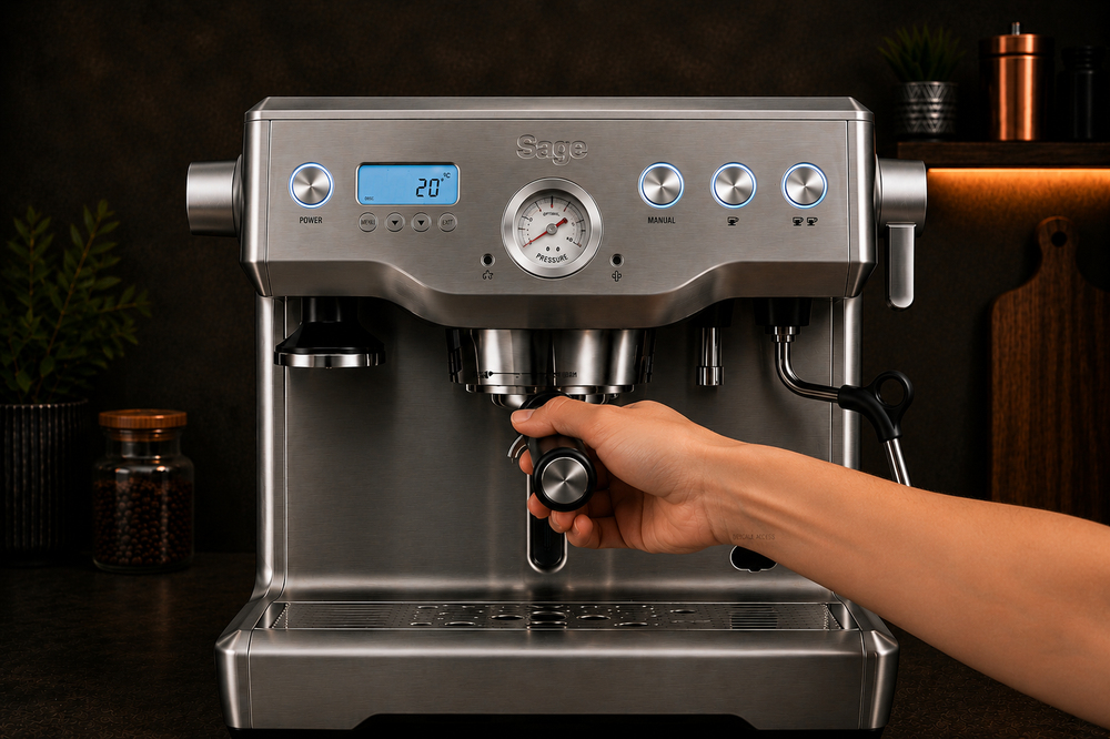 Lock in the portafilter