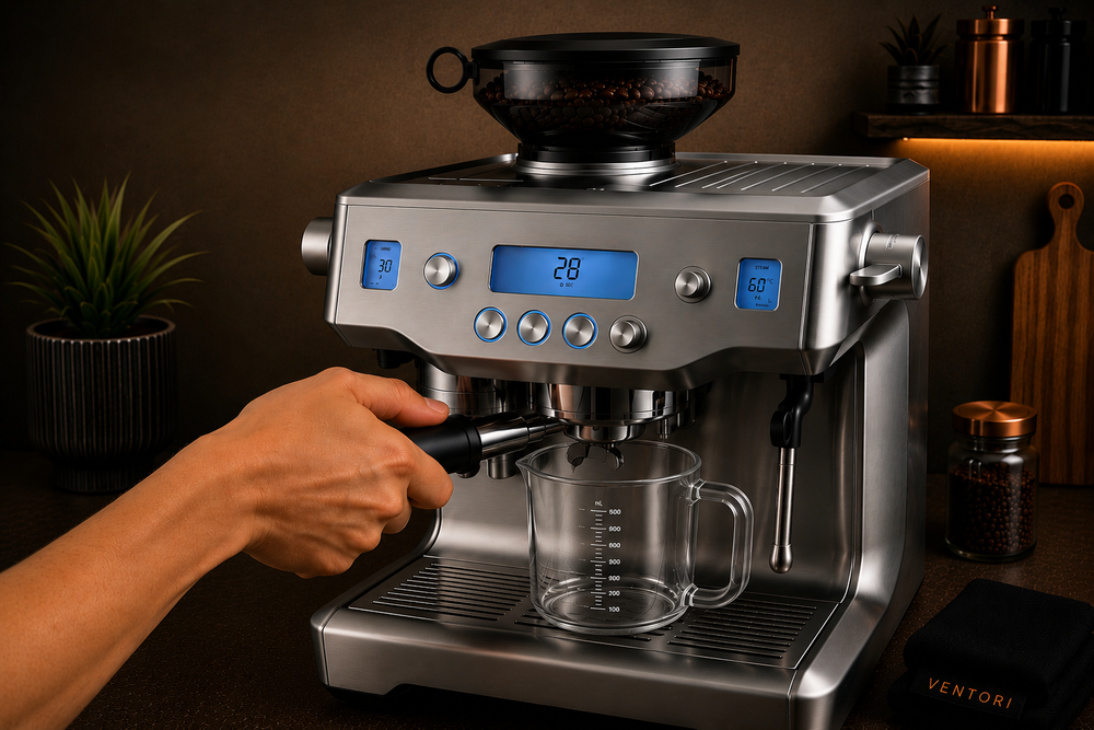 Lock in the portafilter