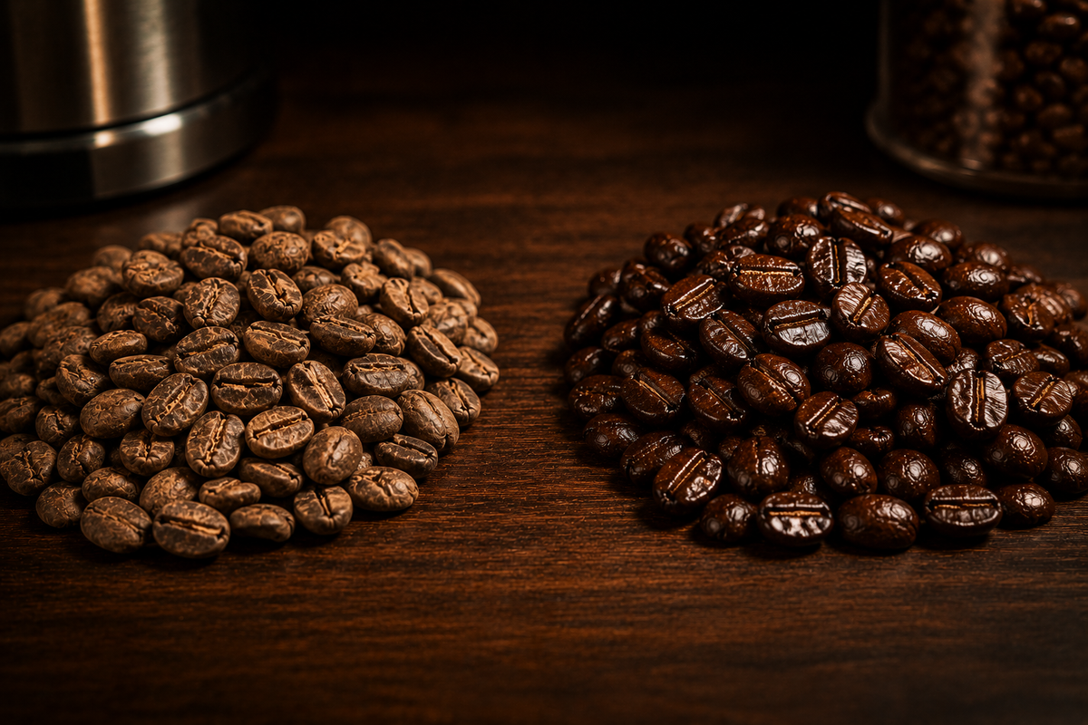 Fresh coffee beans for espresso
