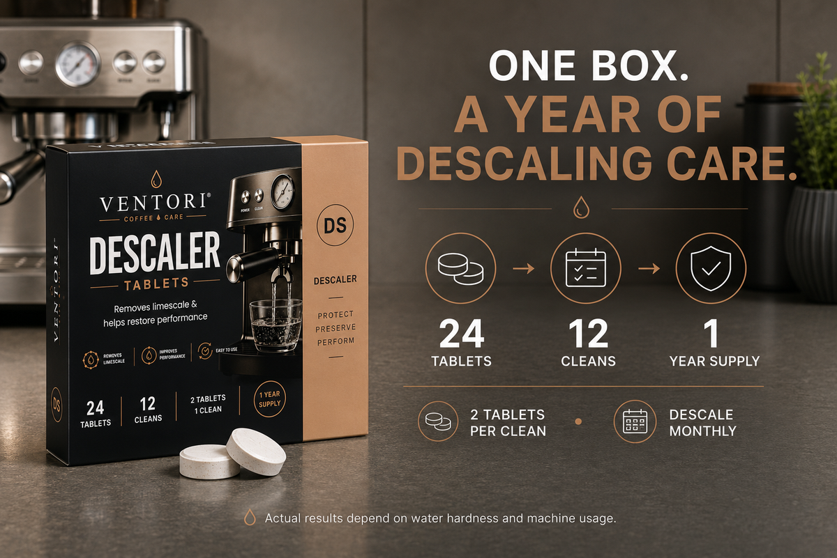Coffee Machine Descaler Tablets – 24 Tablets (12 Cleans)