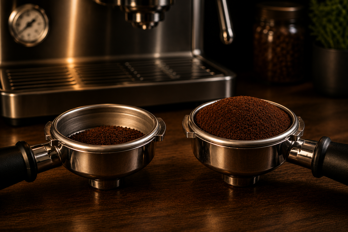 Espresso coffee dose and yield